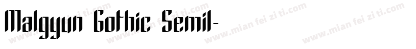 Malgyun Gothic Semil字体转换